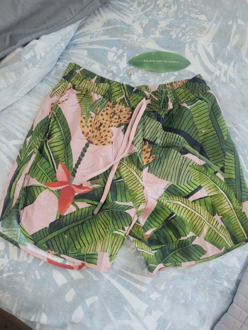 NWT FARM RIO Banana Leaves Print Men's Shorts in Medium - Picture 6 of 6